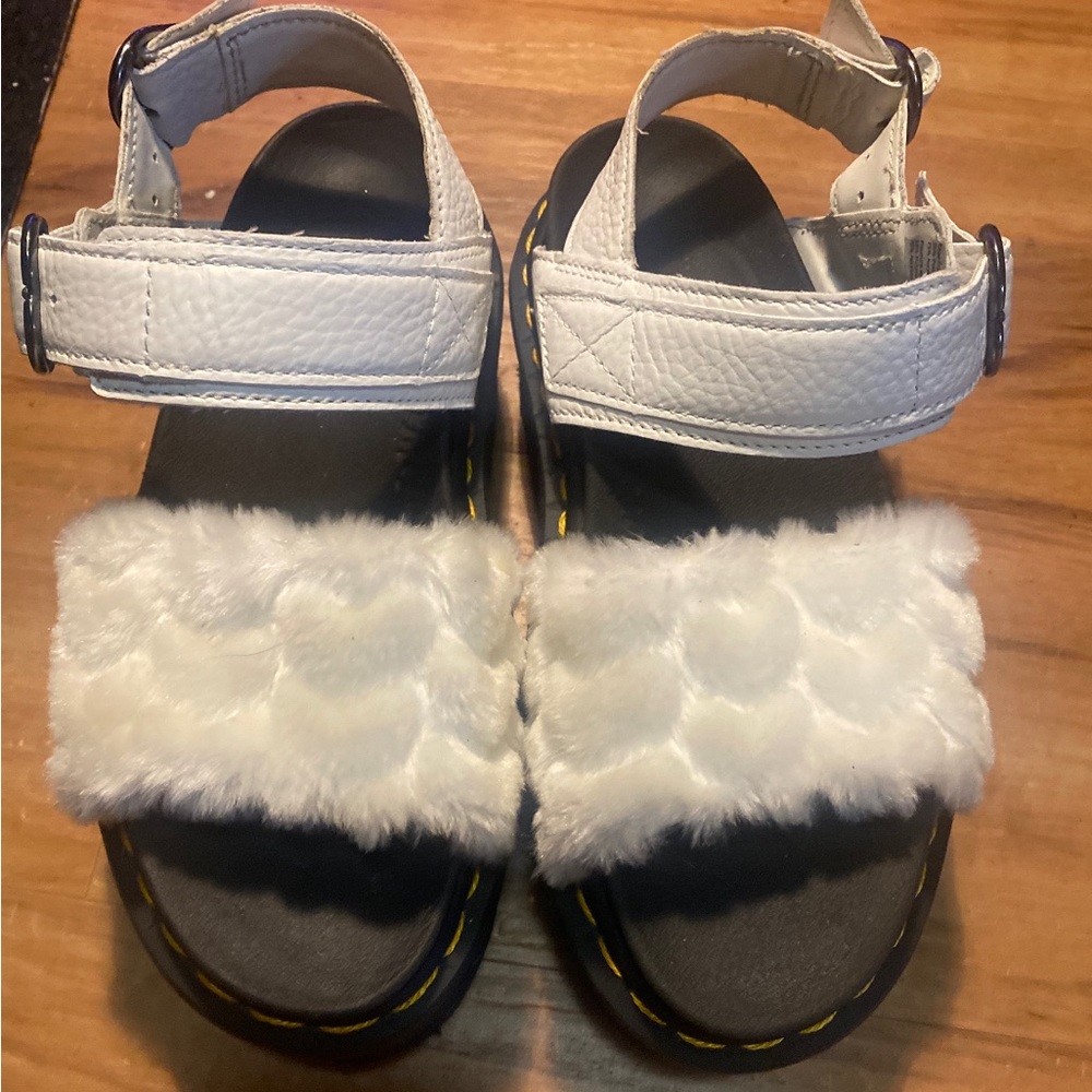 Doc martens voss white platforms